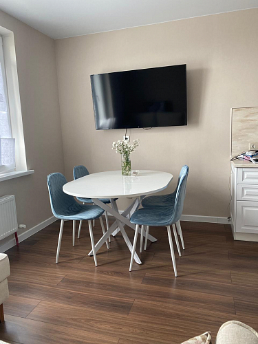 Стул на металлокаркасе Capri dark beige / white фото покупателя 132